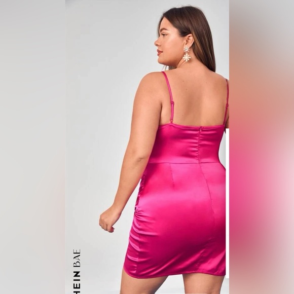 SHEIN size 1XL (size 14) hot pink sexy going out, club, party dress. - Picture 2 of 2